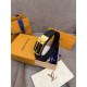 1:1 Replica Louis Vuitton 35mm Reversible Thin Leather Strap Black Gold Knockoff