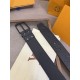 1:1 Replica Louis Vuitton 35mm Reversible Thin Leather Strap Black Knockoff