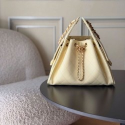 1:1 Replica Chanel 25 Small Hobo Handbag AS5293 Yellow Knockoff