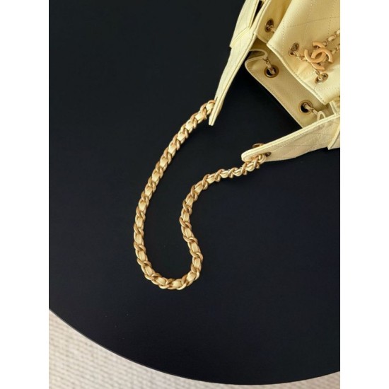 1:1 Replica Chanel 25 Small Hobo Handbag AS5293 Yellow Knockoff