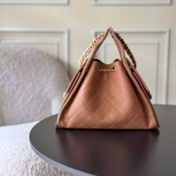 1:1 Replica Chanel 25 Small Hobo Handbag AS5293 Brown Knockoff
