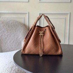 1:1 Replica Chanel 25 Small Hobo Handbag AS5293 Brown Knockoff