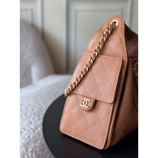 1:1 Replica Chanel 25 Small Hobo Handbag AS5293 Brown Knockoff
