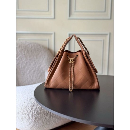 1:1 Replica Chanel 25 Small Hobo Handbag AS5293 Brown Knockoff