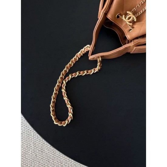 1:1 Replica Chanel 25 Small Hobo Handbag AS5293 Brown Knockoff