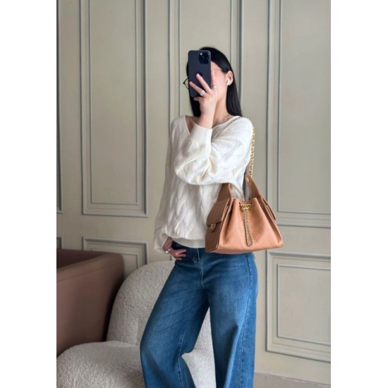 1:1 Replica Chanel 25 Small Hobo Handbag AS5293 Brown Knockoff