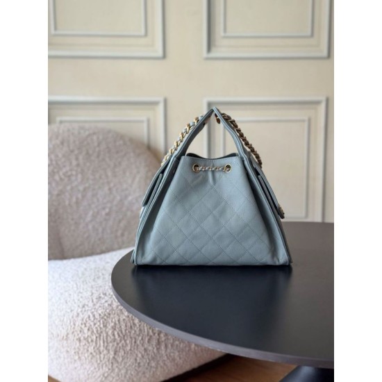 1:1 Replica Chanel 25 Small Hobo Handbag AS5293 Light Blue Knockoff