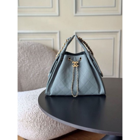 1:1 Replica Chanel 25 Small Hobo Handbag AS5293 Light Blue Knockoff