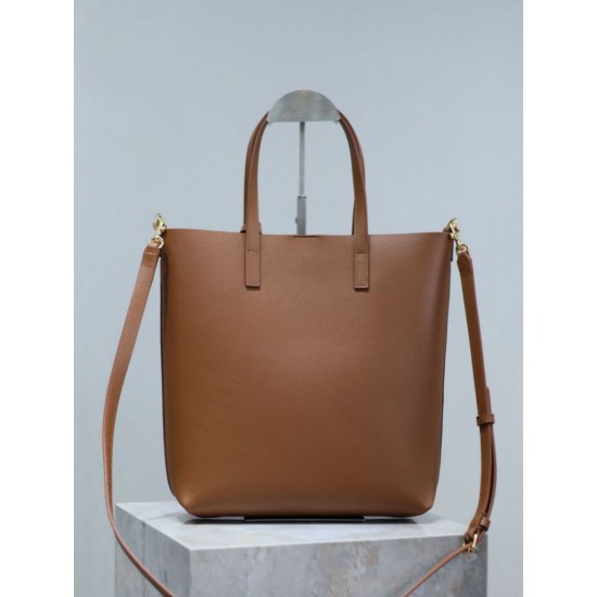1:1 Replica YSL Saint Laurent Toy North/South Vertical Tote Bag Brown Knockoff