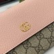 1:1 Replica Gucci GG Marmont Two-Tone Chain Wallet 546585 Brown/Pink Knockoff