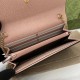 1:1 Replica Gucci GG Marmont Two-Tone Chain Wallet 546585 Brown/Pink Knockoff