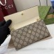 1:1 Replica Gucci GG Marmont Two-Tone Chain Wallet 546585 Brown/White Knockoff