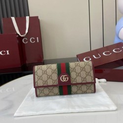 1:1 Replica Gucci Continental Wallet Ophidia 838485 Burgundy Knockoff