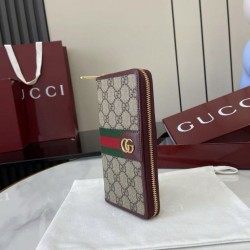 AAA Replica Gucci Ophidia Zip Around Wallet 838619 Burgundy 1:1 Replica Gucci Ophidia Zip Around Wallet 838619 Burgundy Knockoff