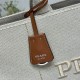 1:1 Replica Prada Jardinière Extra Large Cotton Canvas Tote Bag Beige Knockoff
