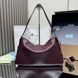 1:1 Replica Prada Aimée Medium Crossbody Bag Burgundy Knockoff