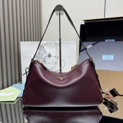 1:1 Replica Prada Aimée Medium Crossbody Bag Burgundy Knockoff