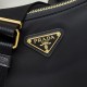 AAA Replica Prada Re-Nylon Demi-Lune Crossbody Bag 1BH222 Black 1:1 Replica Prada Re-Nylon Demi-Lune Crossbody Bag 1BH222 Black Knockoff