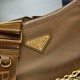 AAA Replica Prada Re-Nylon Demi-Lune Crossbody Bag 1BH222 Brown 1:1 Replica Prada Re-Nylon Demi-Lune Crossbody Bag 1BH222 Brown Knockoff