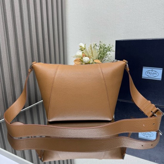 1:1 Replica Prada Messenger Crossbody Bag 2VH178 Brown Knockoff