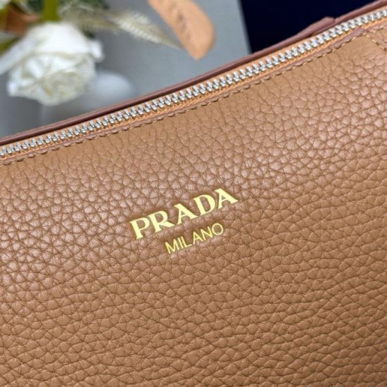 1:1 Replica Prada Messenger Crossbody Bag 2VH178 Brown Knockoff