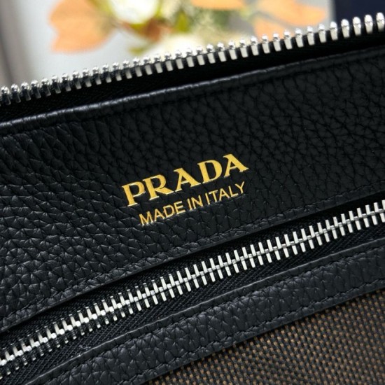 1:1 Replica Prada Messenger Crossbody Bag 2VH178 Black Knockoff