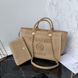 1:1 Replica Chanel Deauville Beach Shopping AS3257 Raffia Tote Bag Brown Knockoff