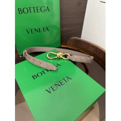 1:1 Replica BV Andiamo Intrecciato Nappa Belt Apricot Knockoff