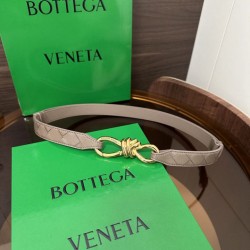 1:1 Replica BV Andiamo Intrecciato Nappa Belt Apricot Knockoff