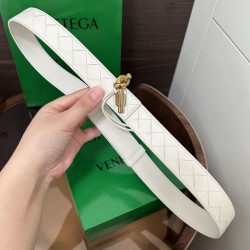 AAA Replica BV Andiamo Intrecciato Nappa Belt 2cm Green/White/Coffee 1:1 Replica BV Andiamo Intrecciato Nappa Belt 2cm Green/White/Coffee Knockoff