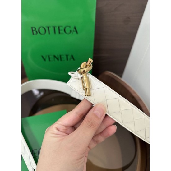 1:1 Replica BV Andiamo Intrecciato Nappa Belt 2cm Green/White/Coffee Knockoff