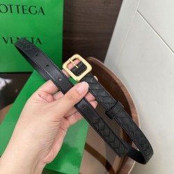 1:1 Replica BV Contour Intrecciato Small Woven Silk Belt Black Knockoff