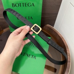1:1 Replica BV Contour Intrecciato Small Woven Silk Belt Black Knockoff
