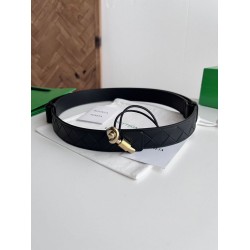 1:1 Replica BV Andiano Intreccio Large Check Fabric Belt Red Knockoff
