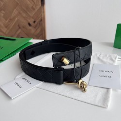 1:1 Replica BV Andiano Intreccio Large Check Fabric Belt Red Knockoff