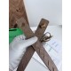 1:1 Replica BV Andiano Intreccio Large Check Fabric Belt White Knockoff