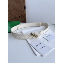 1:1 Replica BV Andiano Intreccio Large Check Fabric Belt Coffee Knockoff