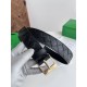 1:1 Replica Bottega Veneta Men's Intreccio Reversible Check Belt Black and Gold Knockoff
