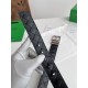 1:1 Replica Bottega Veneta Men's Intreccio Reversible Check Belt Black Silver Knockoff