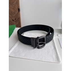 1:1 Replica Bottega Veneta Men's Intreccio Reversible Belt Black Knockoff