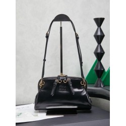 1:1 Replica Miu Miu Honey Caprice Shell Print Clutch 5BF131 Black Knockoff