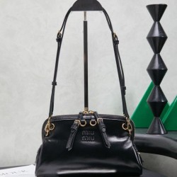 1:1 Replica Miu Miu Honey Caprice Shell Print Clutch 5BF131 Black Knockoff