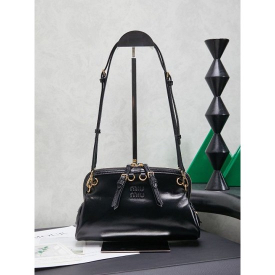 1:1 Replica Miu Miu Honey Caprice Shell Print Clutch 5BF131 Black Knockoff