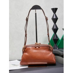 1:1 Replica Miu Miu Honey Caprice Shell Print Clutch 5BF131 Brown Knockoff