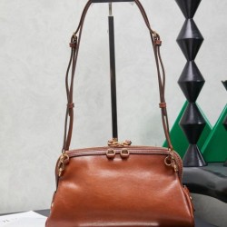 1:1 Replica Miu Miu Honey Caprice Shell Print Clutch 5BF131 Brown Knockoff