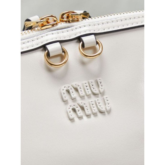 1:1 Replica Miu Miu Honey Caprice Shell Print Clutch 5BF131 White Knockoff