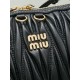 1:1 Replica Miu Miu Caprice Quilted Nappa Clutch 5BF130 Black Knockoff