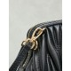 1:1 Replica Miu Miu Caprice Quilted Nappa Clutch 5BF130 Black Knockoff