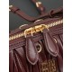 1:1 Replica Miu Miu Caprice Quilted Nappa Clutch 5BF130 Burgundy Knockoff