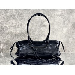 1:1 Replica Balenciaga Le City East-West Shoulder Bag Black Knockoff